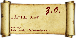 Zöldi Olaf névjegykártya